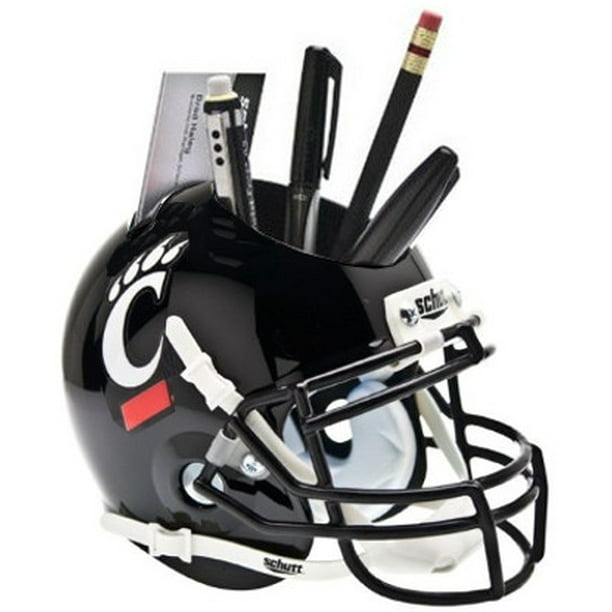 Nebraska Cornhuskers NCAA Schutt Mini Helmet Desk Caddy White w/ Black Stripe 